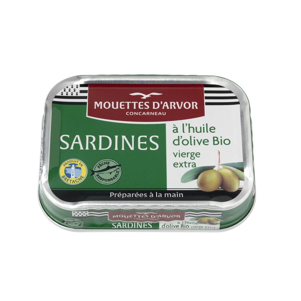 Les Mouettes d'Arvor - Sardines à l'huile d'olive bio vierge extra