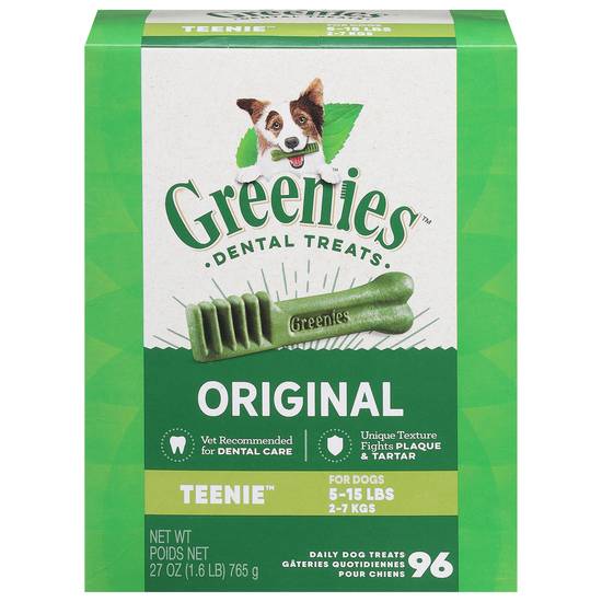 Greenies Dental Treats Original Teenie Daily Treats For Dogs (96 ct)