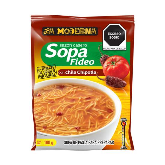 La moderna sopa instantánea (100 gramos)