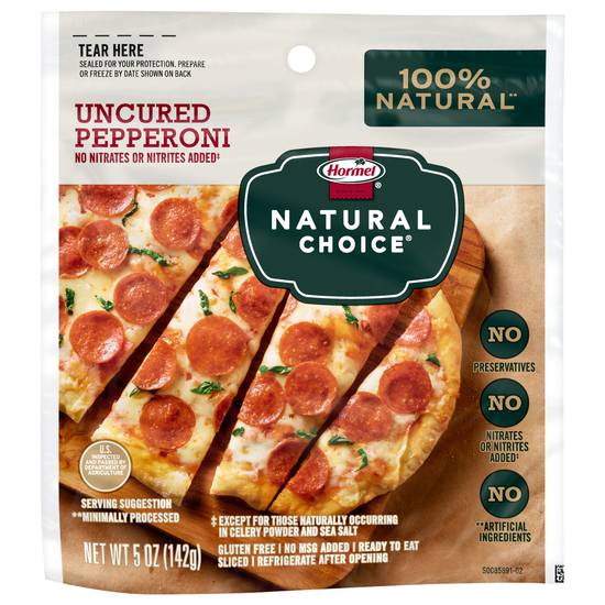 Hormel Natural Choice Sliced Uncured Pepperoni