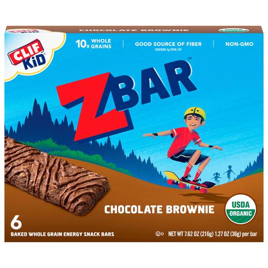Clif Kid Organic Zbar Energy Snack Bars (chocolate brownie )