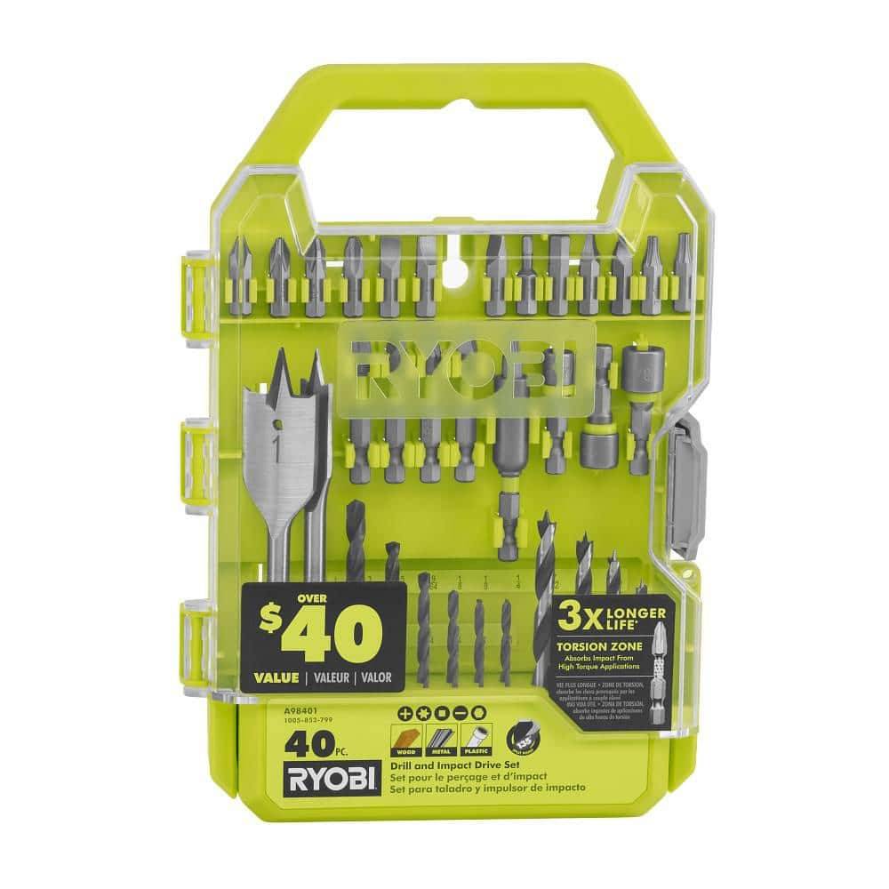 Ryobi Drill and Impact Drive Kit (40 ct)