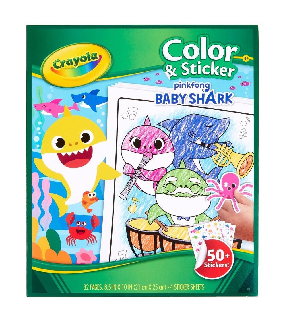 Crayola Baby Shark Coloring Pages and Stickers
