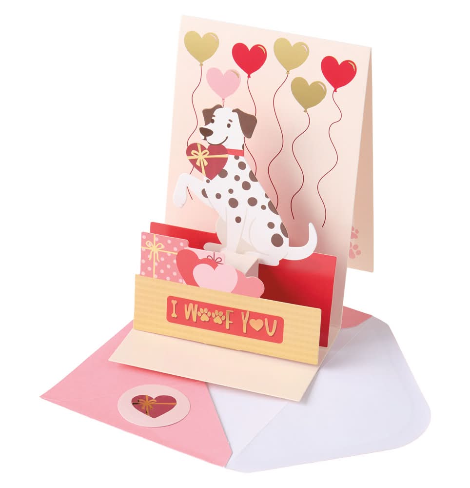 Pembrook Pop Up Valentine's Day Card I Woof You