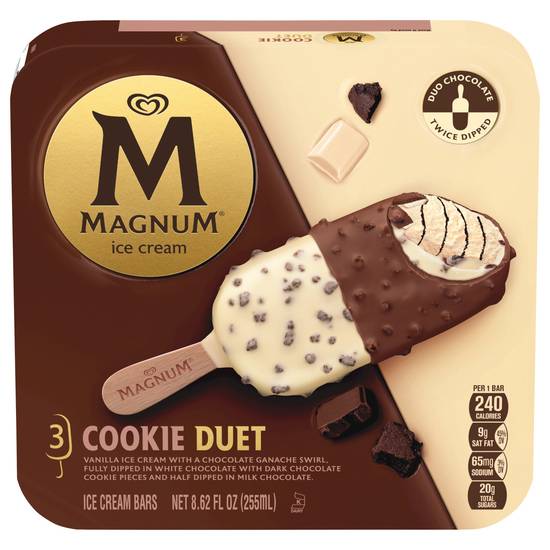 Magnum Cookie Duet Ice Cream Bars (3 ct)
