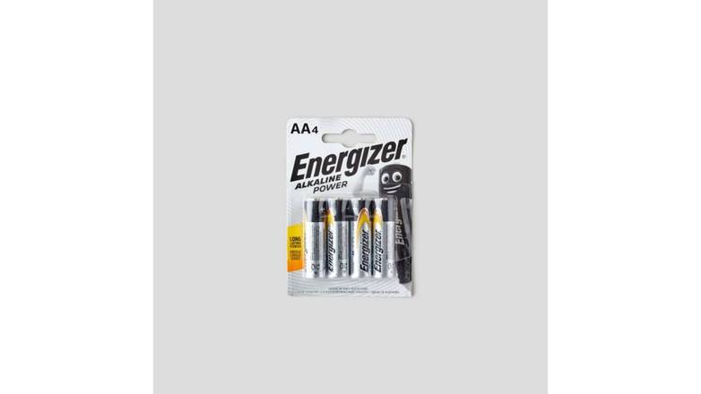Energizer Piles Alcalines Energizer Power AA/LR6, pack de 4 Le lot