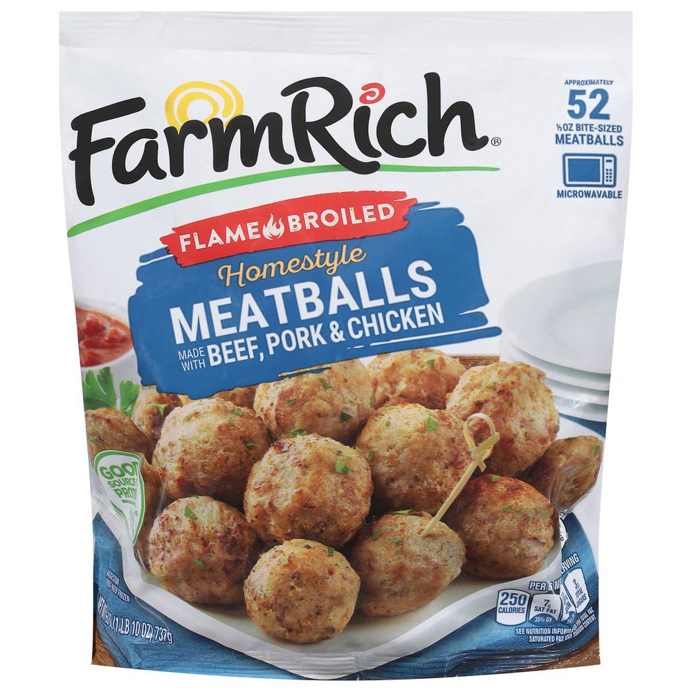 Farm Rich Homestyle Beef & Pork Meatballs (1.62 lbs)