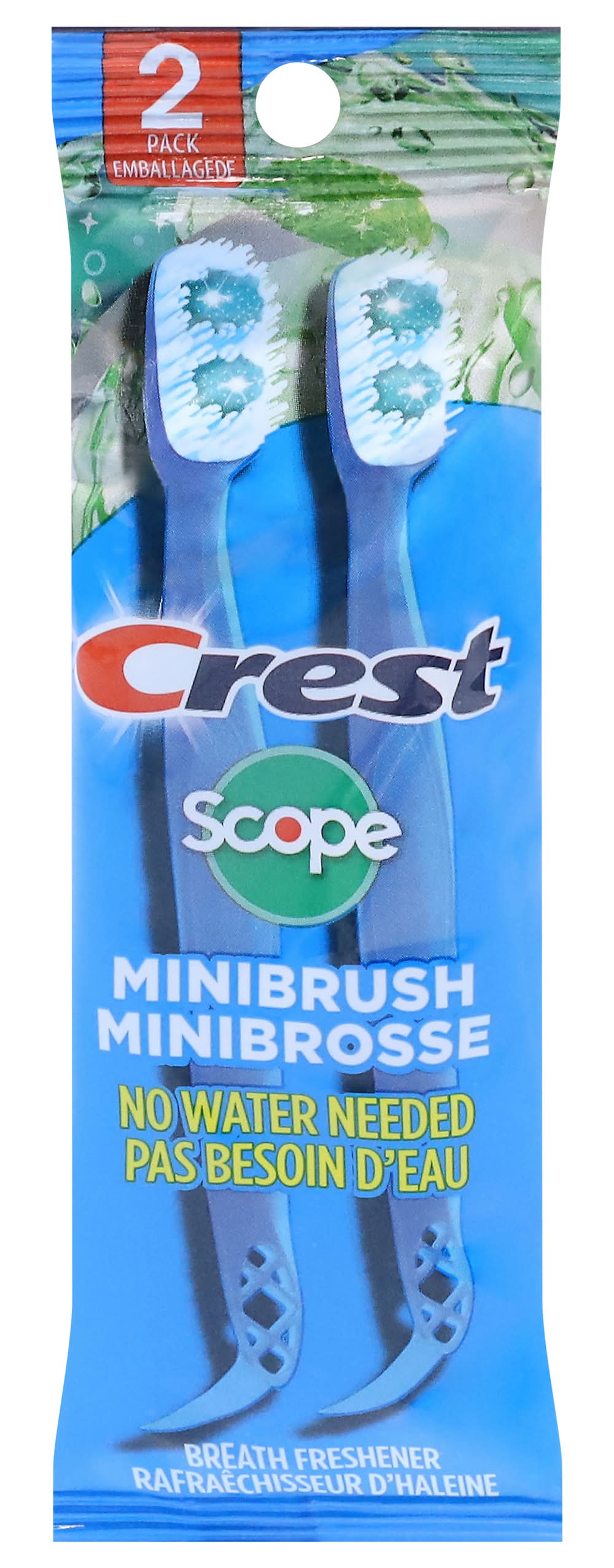 Crest Long Lasting Mint Scope Mini Toothbrushes (1.6 oz, 2 ct)