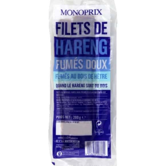 Monoprix Filets De Hareng Fumés Doux Le Sachet De 200 G