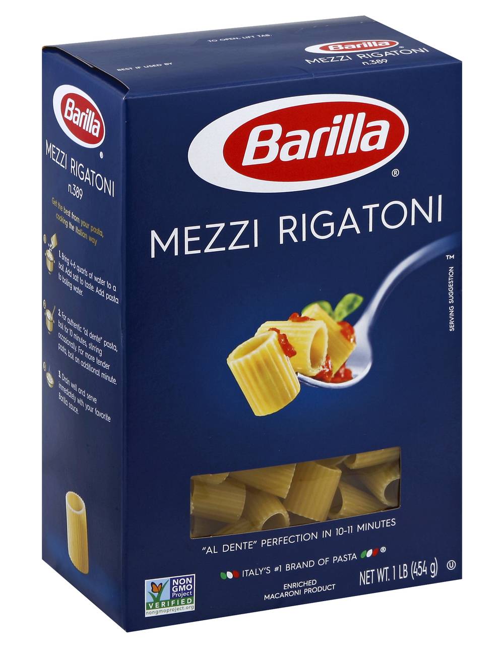 Barilla Mezzi Rigatoni Pasta (1 lbs)