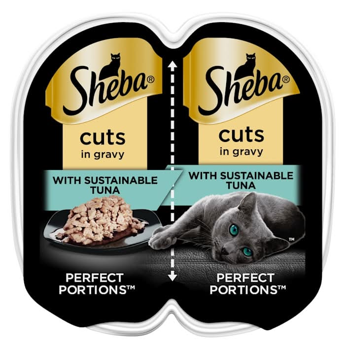 Sheba Perfect Portions Cuts In Gravy With Sustainable Tuna Wet Cat Food, 2.64 oz.