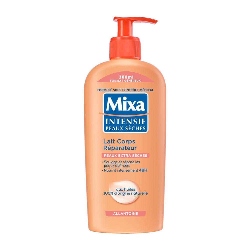 Mixa - Intensif peaux sèches lait corps nutritif satinant au karité (250ml)