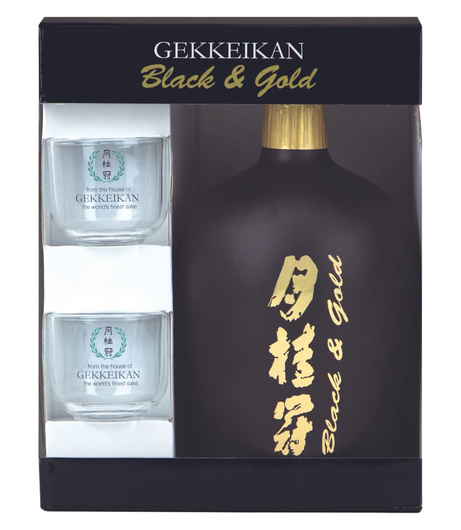 Gekkeikan Black & Gold Sake Gift Set (750 ml)