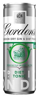 Gordon's Special Dry London Gin and Slimline Tonic Ready to Drink 250ml Can