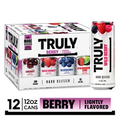 Truly Berry Mix Hard Seltzer Variety pack (12 pack, 12 fl oz) (cherry wild berry blueberry strawberry lime)