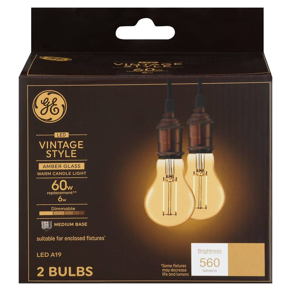 General Electric Vintar Style Light Bulbs (2 ct)