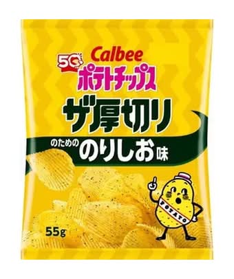 カルビー ポテトチップスザ厚切りのための のりしお味 (55g)