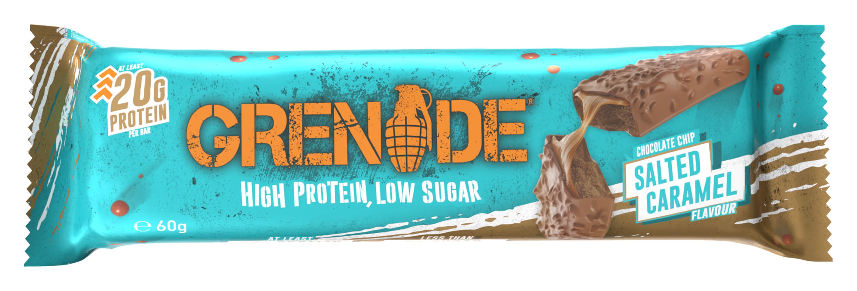 Grenade High Protein Bar, Chocolate Chip Salted Caramel (60g)