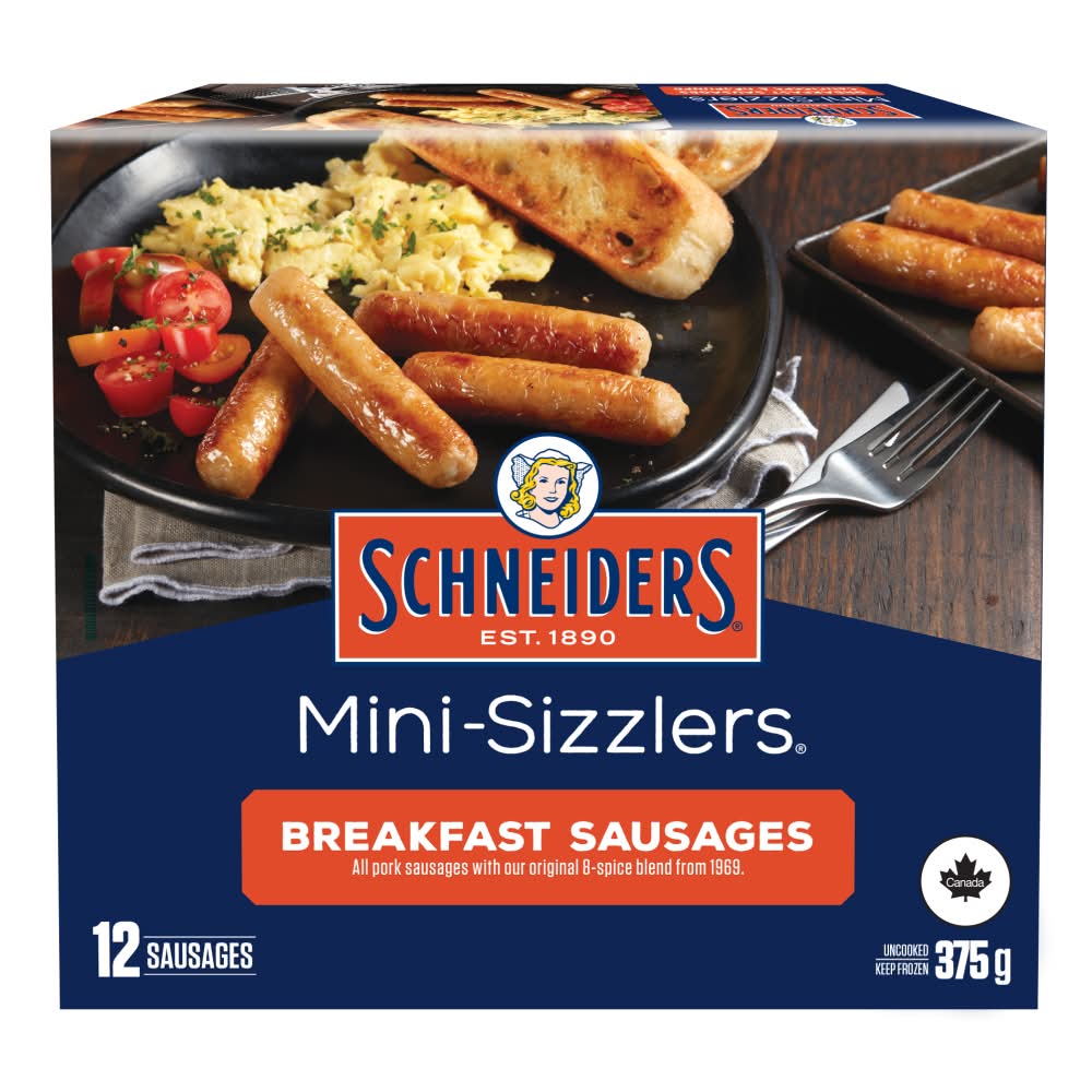 Schneider Mini-Sizzlers Pork Breakfast Sausages (375 g, 12 ct)