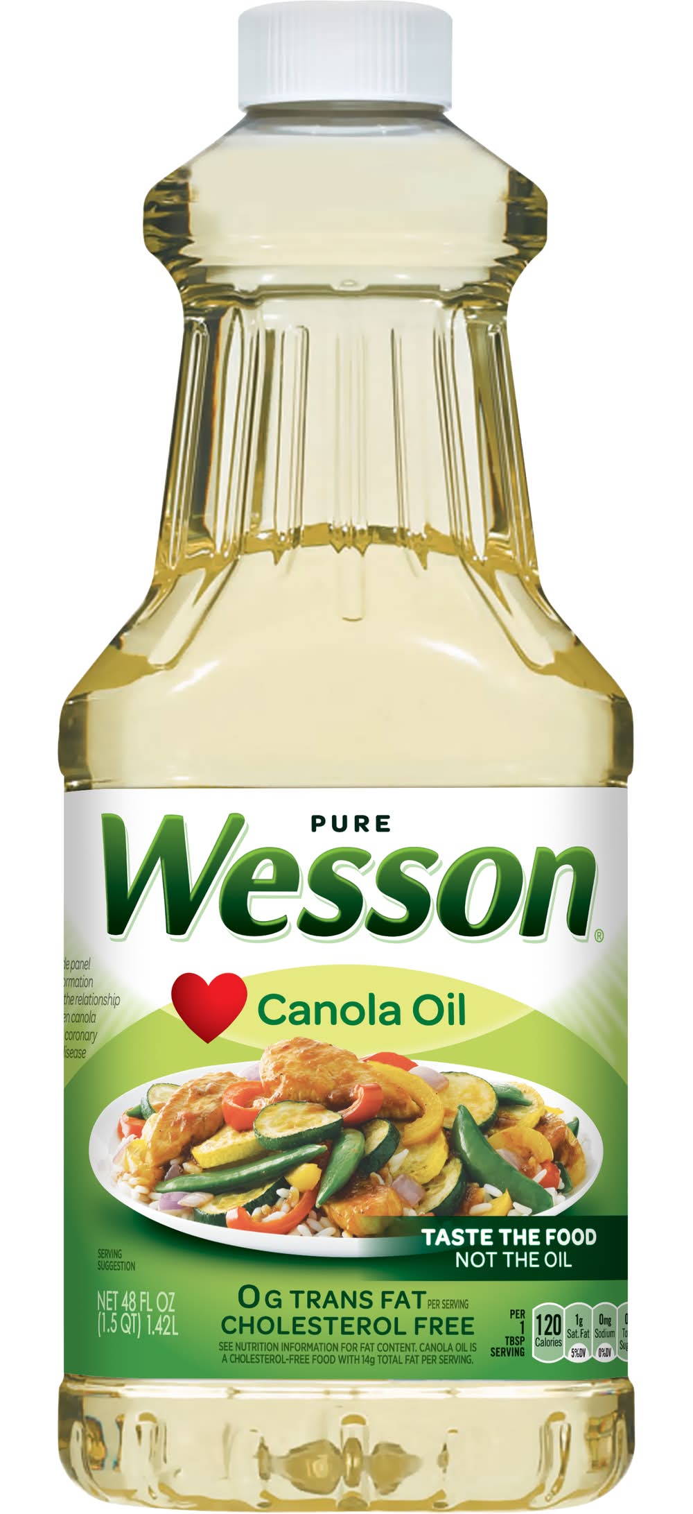 Wesson Cholesterol Free Pure Canola Oil (48 fl oz)