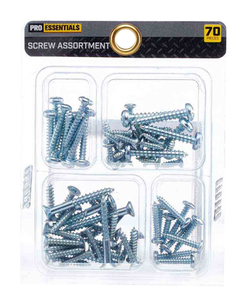 Pro Essentials Screw Assortment 70 Pc