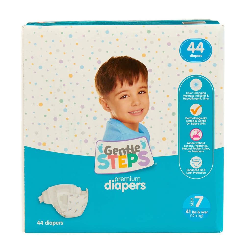 Gentle Steps Premium Baby Diapers Size 7 44 Ct