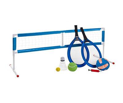Blue Tennis, Badminton & Volleyball 3-in-1 Game Set