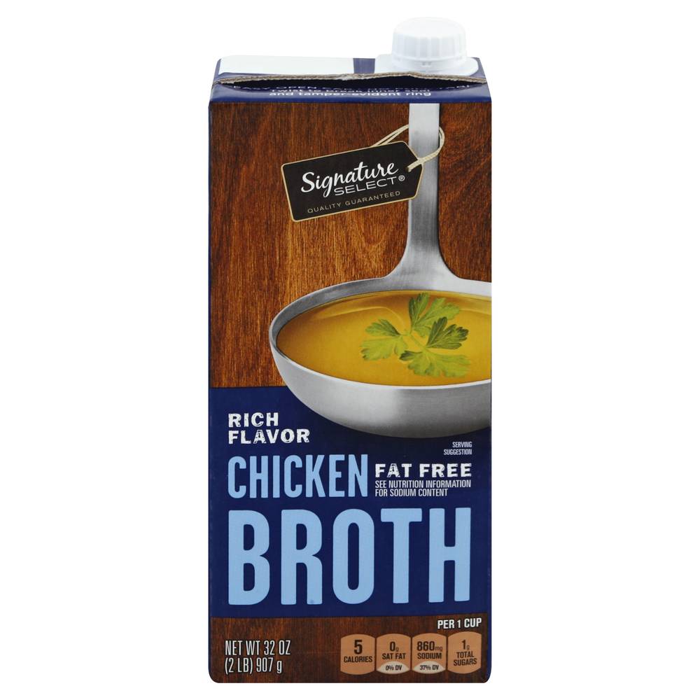 Signature Select Fat Free Chicken Broth (32 oz)