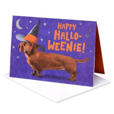 Halloween 'Dachshund in a Witch Hat' Greeting Card