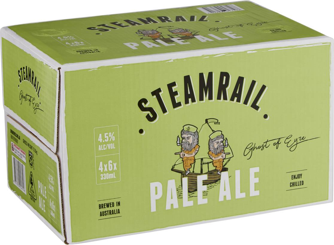 Steamrail Pale Ale Bottle 330mL X carton 24
