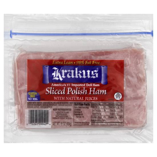 Krakus Sliced Polish Ham (16 oz)