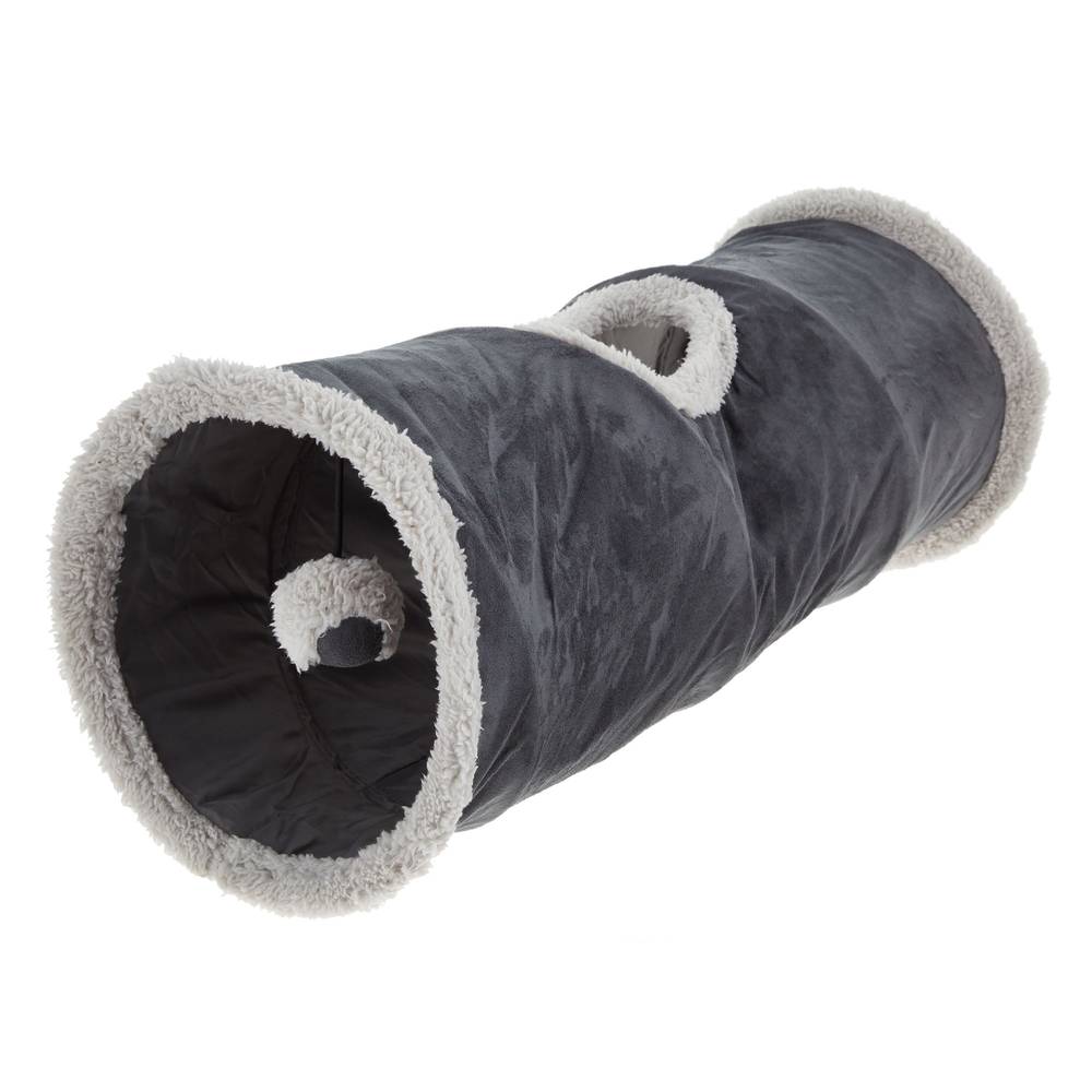 Whisker City Cozy Pop Open Play Tunnel Cat Toy (grey)