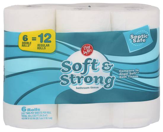 Big Win Soft & Strong Bathroom Tissue - Double rolls, 12 ct