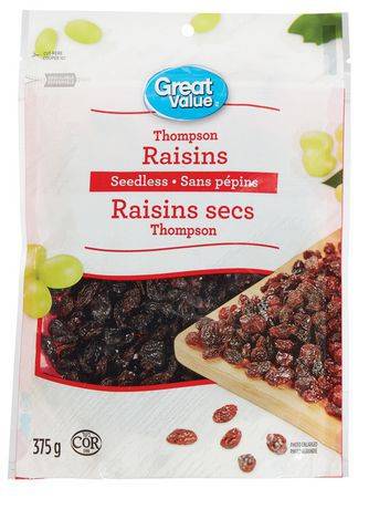 Great Value Thompson Seedless Raisins (375 g)