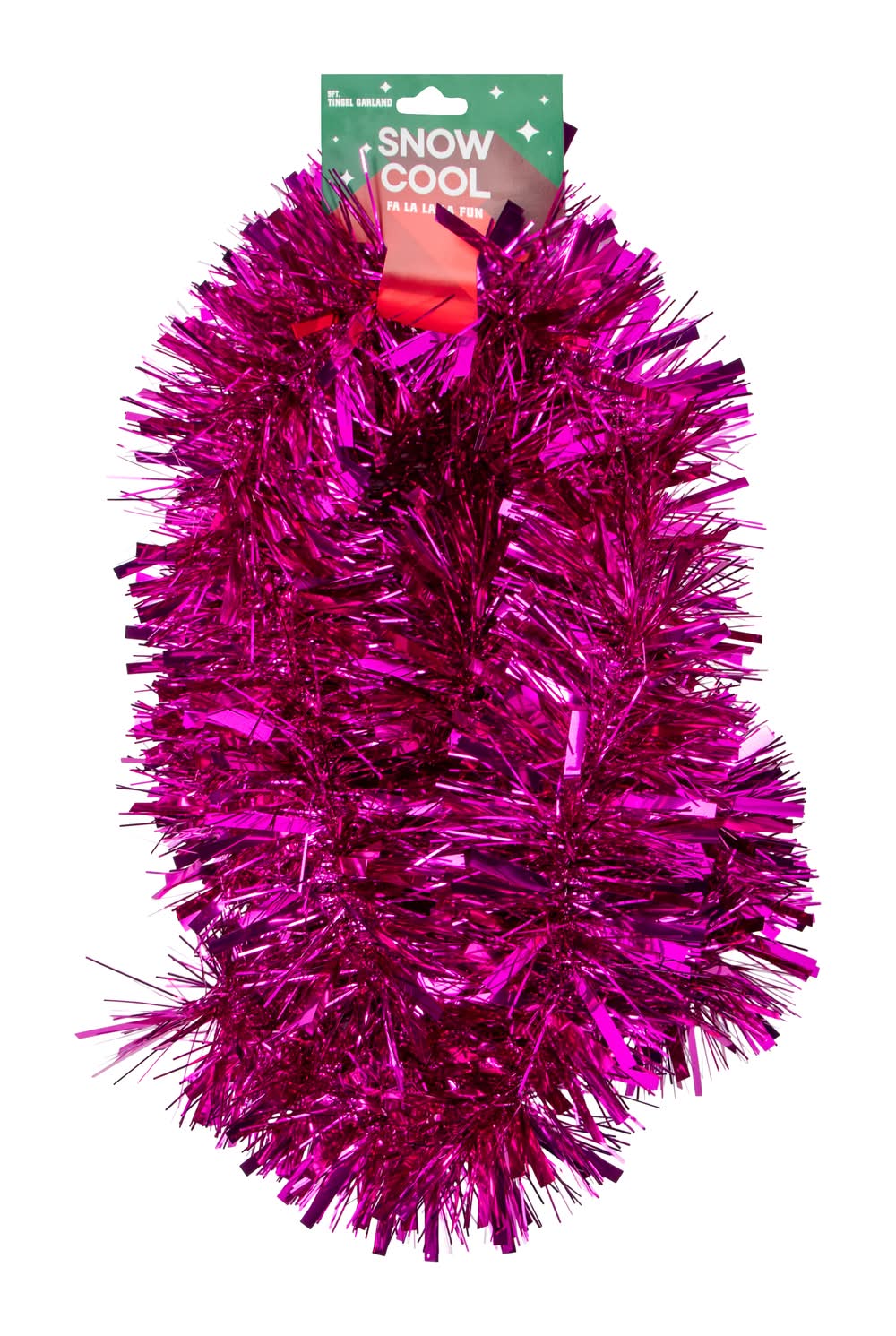 Christmas Tinsel Garland 9ft. Pink
