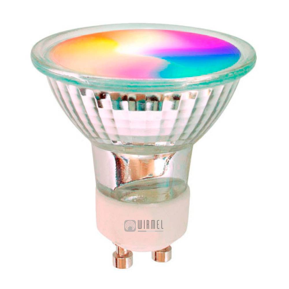 Wirmel Ampolleta Inteligente LED RGB GU10  compatible con Google Home y Alexa