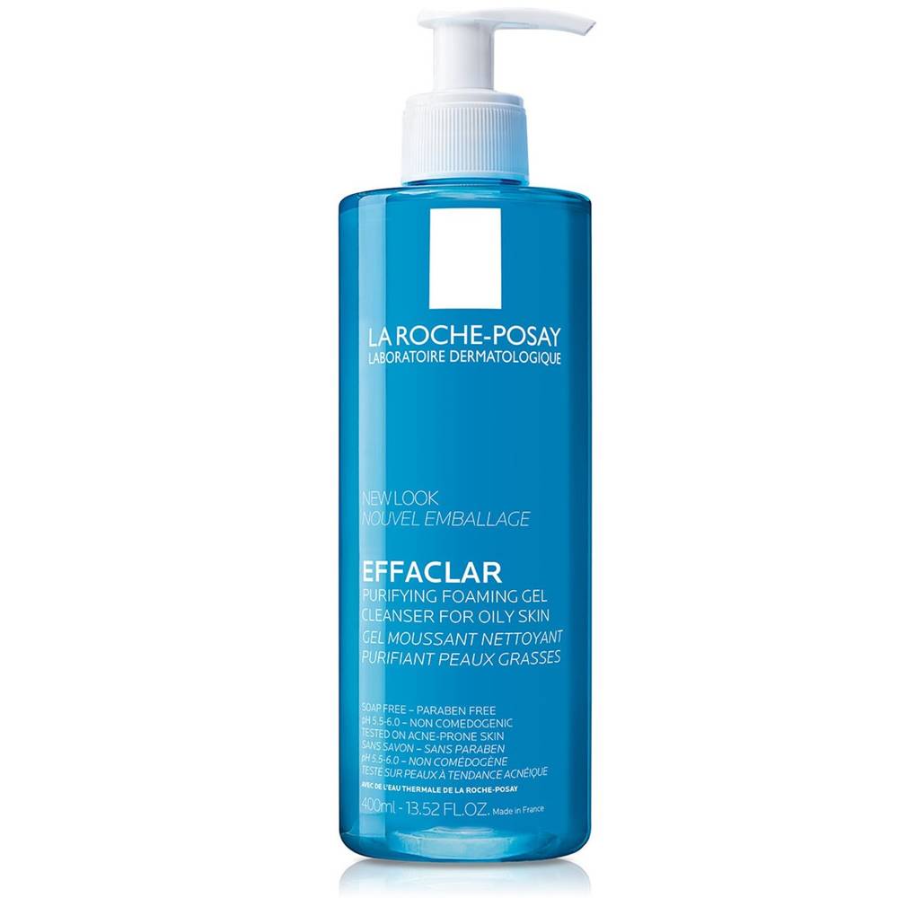 La Roche-Posay Effaclar Purifying Foaming Gel Cleanser for Oily Skin, Alcohol Free Acne Face Wash for Sensitive Skin, 13.5oz