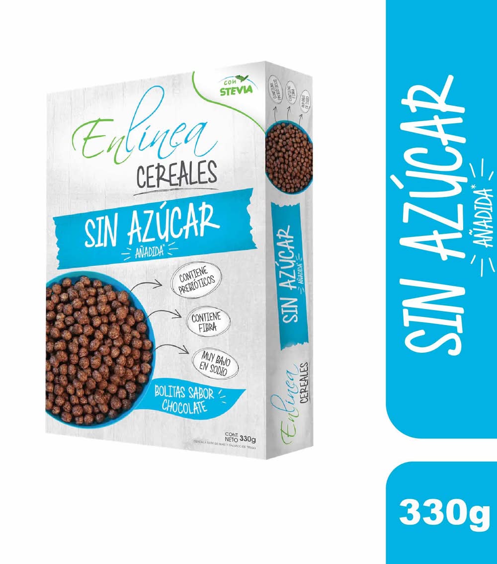 Enlínea · Cereal de bolitas sin azúcar - Chocolate (330 g)