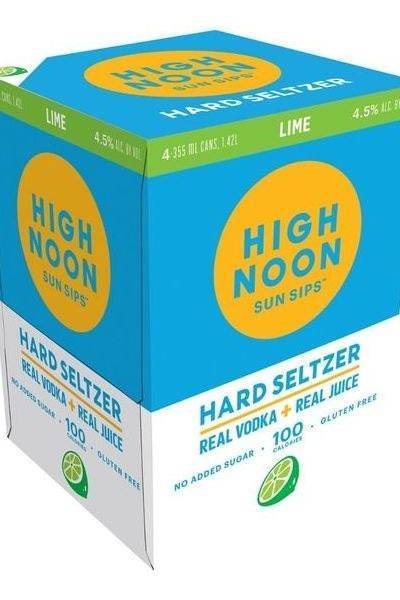 High Noon Sun Sips Vodka Hard Seltzer, Lime (4 x 355 ml)