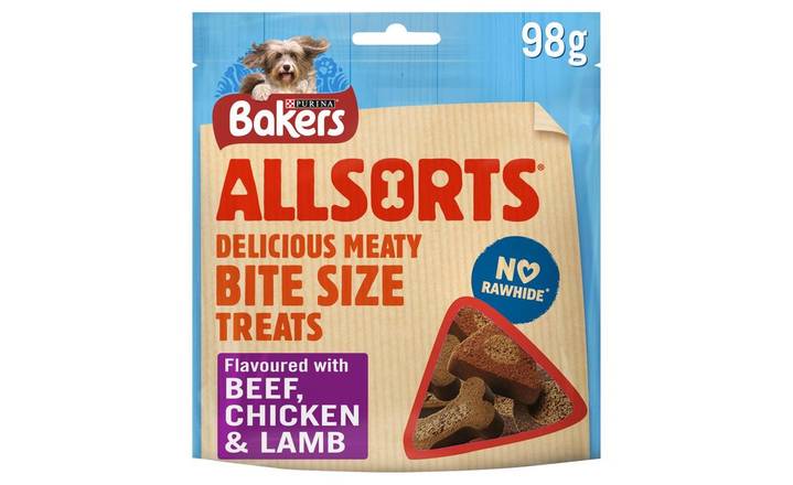 Bakers Allsorts Delicious Meaty Bite Size Dog Treats 98g (382661)
