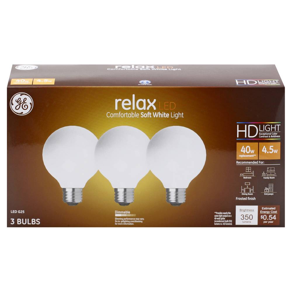 General Electric Light Bulbs (3 pack)