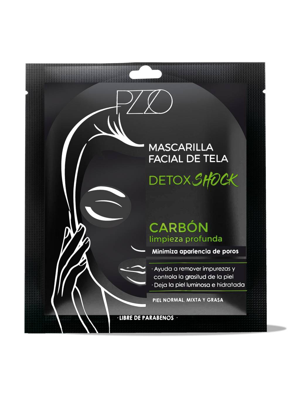 Petrizzio · Mascarilla facial tela carbón