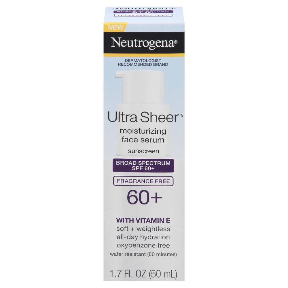 Neutrogena Sunscreen Moisturizing Face Serum Spf 60+