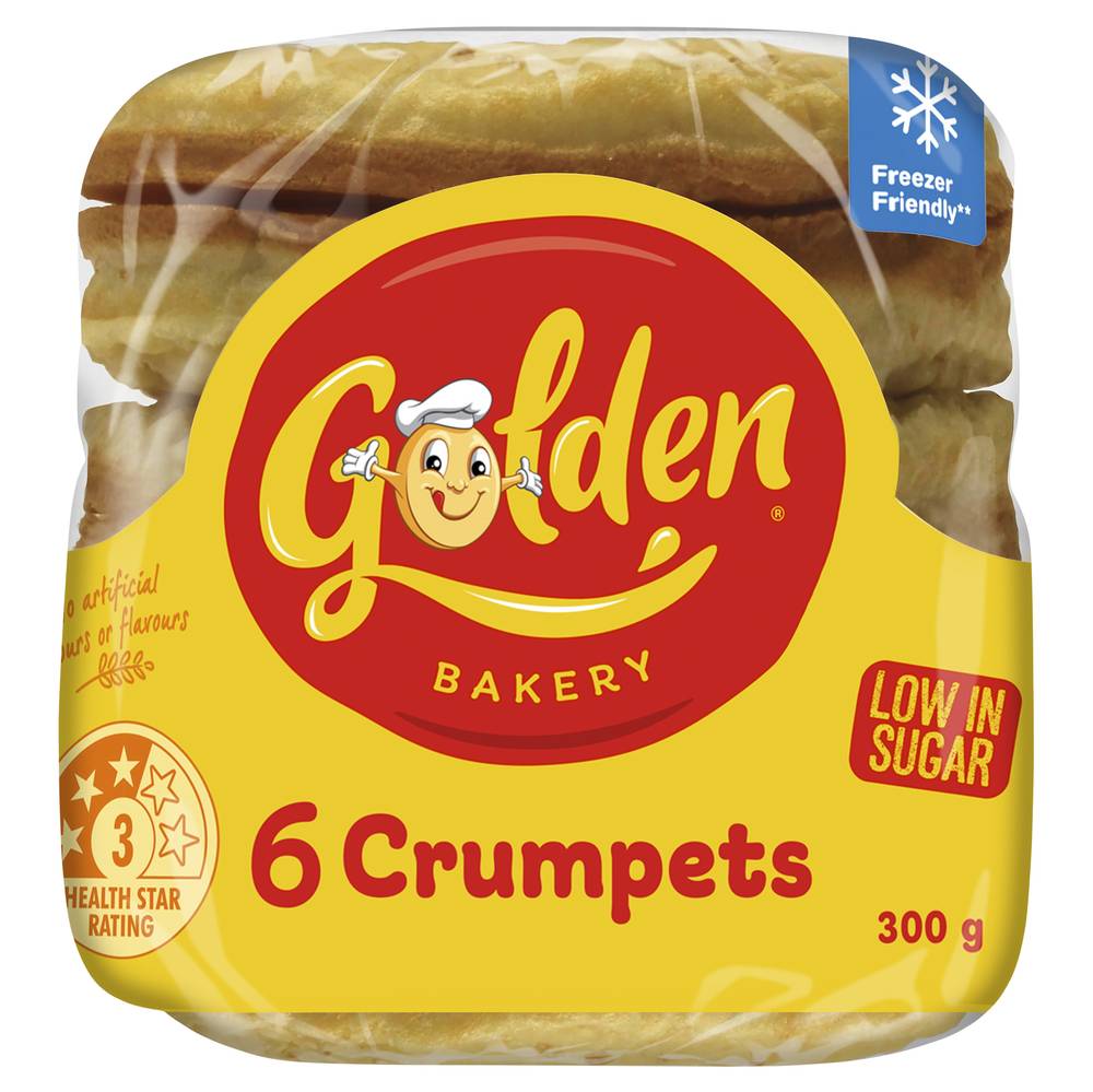 Golden Round Crumpets (300g, 6 pack)