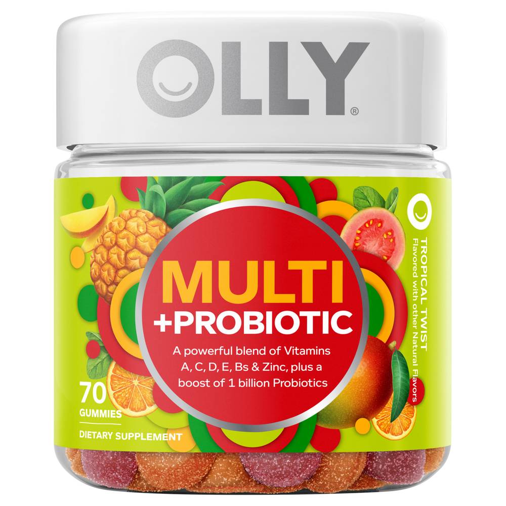 Olly Tropical Twist Multi + Probiotic Gummies (9.6 oz)