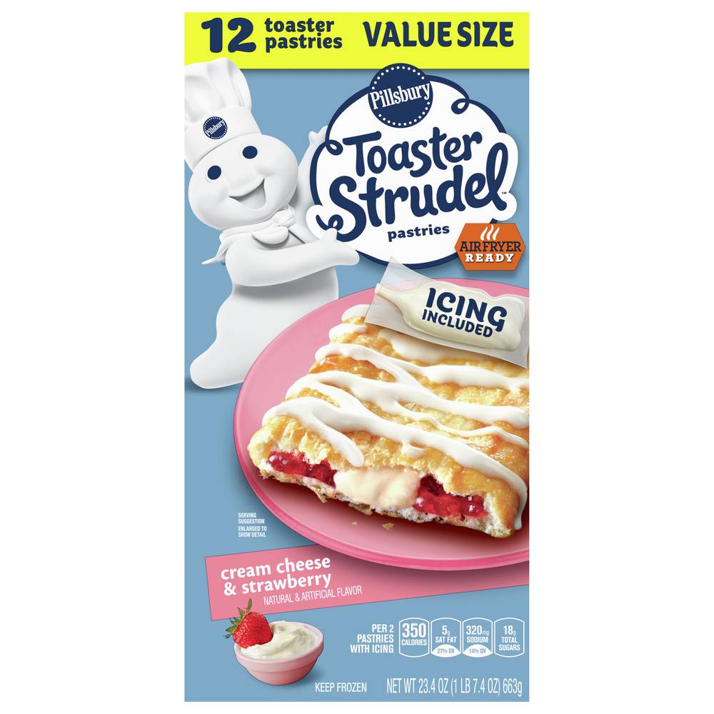 Pillsbury Toaster Strudel Pastries, Cream Cheese-Strawberry (23.4 oz, 12 ct)