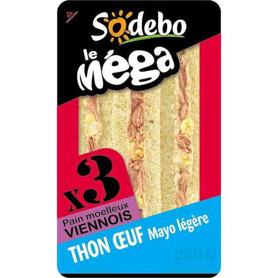 Sandwich club thon et oeuf Sodebo 230g