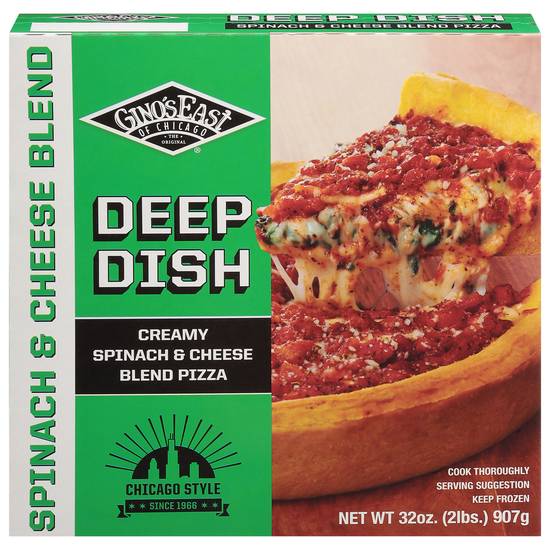 Gino's East Authentic Spinach Chicago Deep Dish Pizza