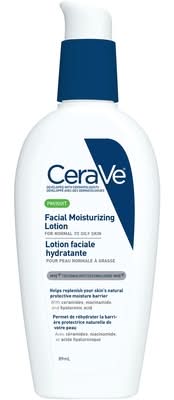 Cerave lotion hydratante de nuit pour le visage avec acide hyaluronique et 3 céramides - cerave facial moisturizing lotion (89 ml)