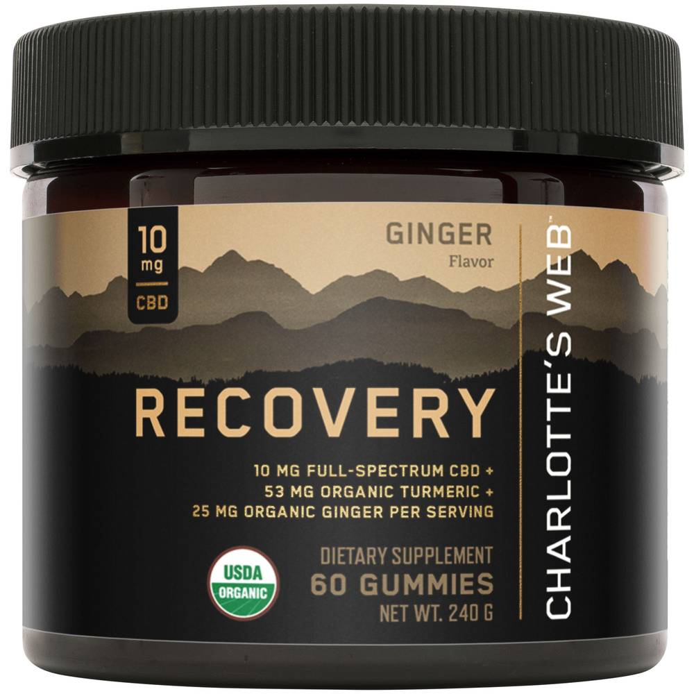 Charlotte's Web Hemp Extract Gummies For Recovery Support, Ginger (240 g, 60 ct)